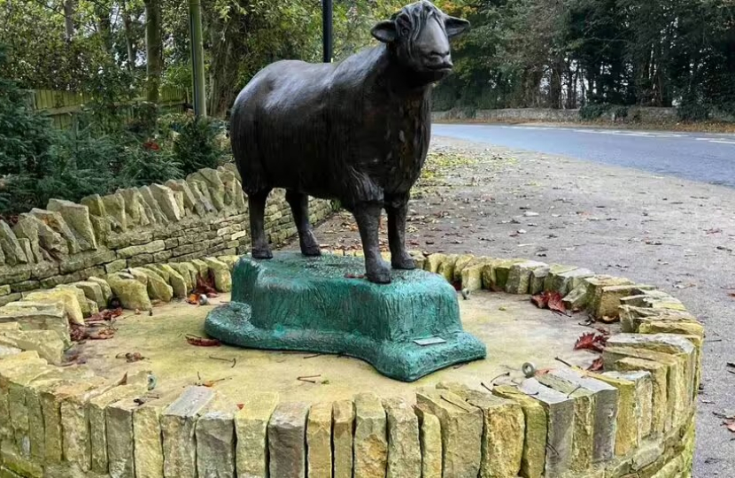 A Cross Keys Sheep Project sculpture